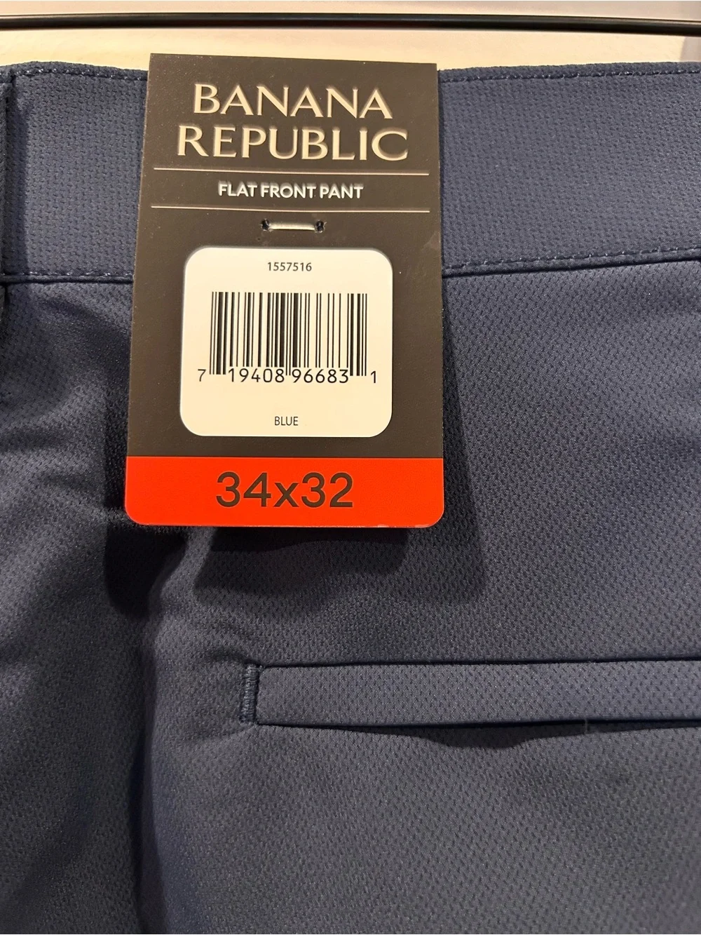Banana Republic Men's Pants Slate Blue Performance Dress Pants Flat Front New